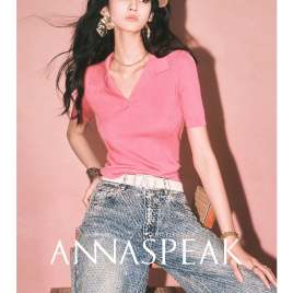 ANNASPEAK - SILK BLEND KNIT POLO SHIRT